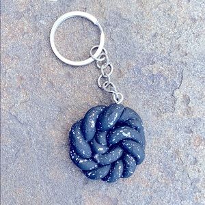 Night-sky keychain with gold leaf!